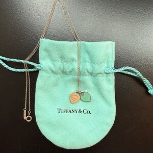 Tiffany & Co. Silver and Turquoise Heart Charm Necklace